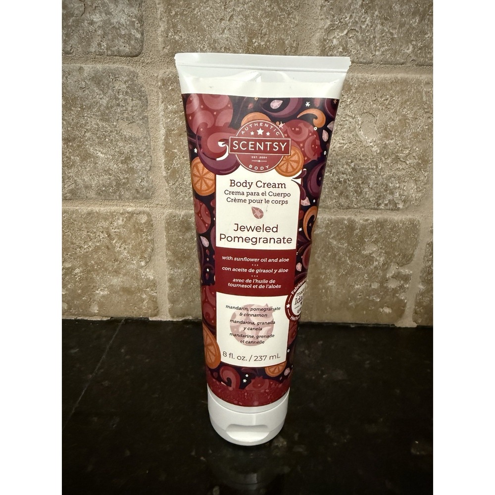 Scentsy Jeweled Pomegranate Body Cream 8oz NEW Sealed